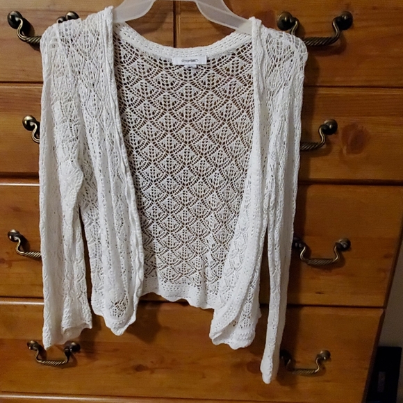 White sweater cover up - Picture 2 of 2